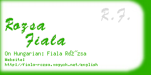 rozsa fiala business card